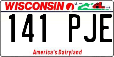 WI license plate 141PJE