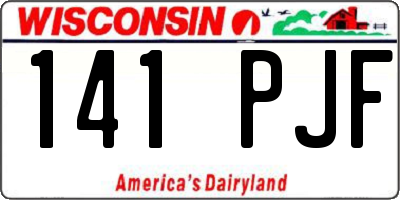 WI license plate 141PJF