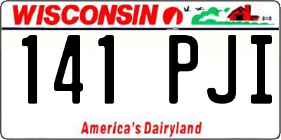 WI license plate 141PJI