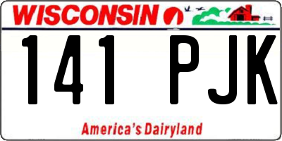 WI license plate 141PJK