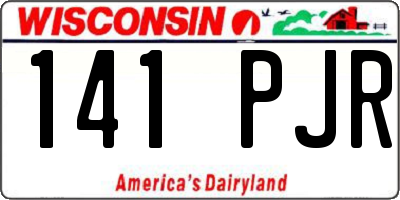 WI license plate 141PJR