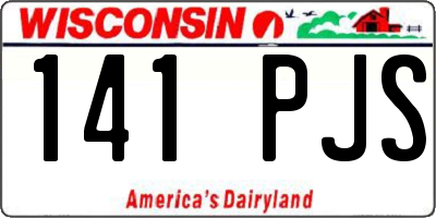 WI license plate 141PJS
