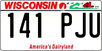 WI license plate 141PJU