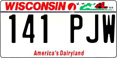 WI license plate 141PJW