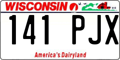 WI license plate 141PJX