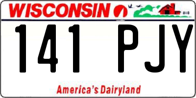WI license plate 141PJY