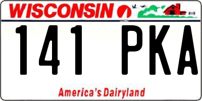 WI license plate 141PKA