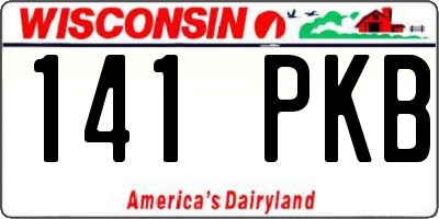 WI license plate 141PKB