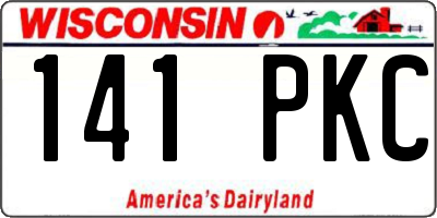 WI license plate 141PKC