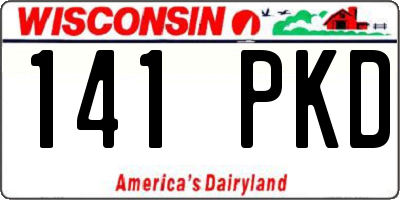 WI license plate 141PKD