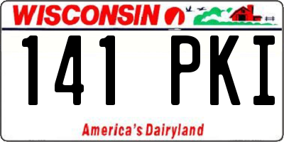 WI license plate 141PKI