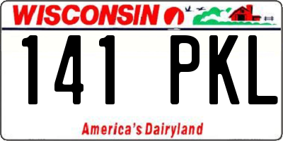 WI license plate 141PKL