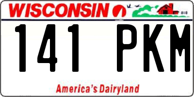 WI license plate 141PKM