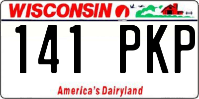 WI license plate 141PKP