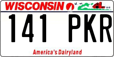 WI license plate 141PKR