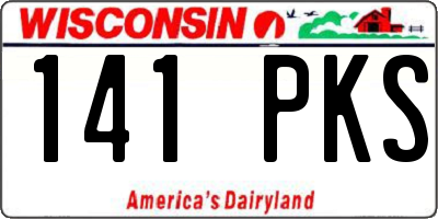 WI license plate 141PKS