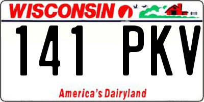 WI license plate 141PKV