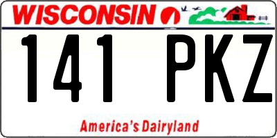 WI license plate 141PKZ