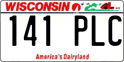 WI license plate 141PLC