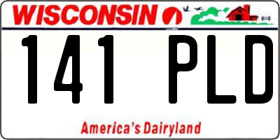 WI license plate 141PLD