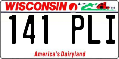 WI license plate 141PLI
