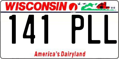 WI license plate 141PLL