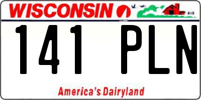 WI license plate 141PLN