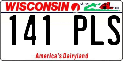 WI license plate 141PLS