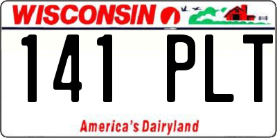 WI license plate 141PLT