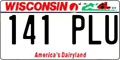 WI license plate 141PLU