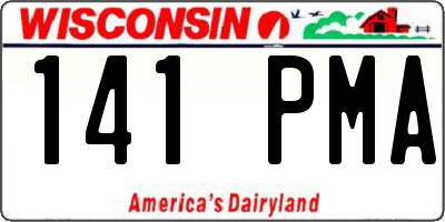 WI license plate 141PMA