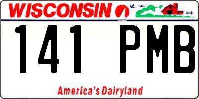 WI license plate 141PMB