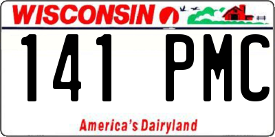 WI license plate 141PMC