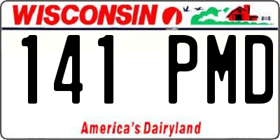 WI license plate 141PMD