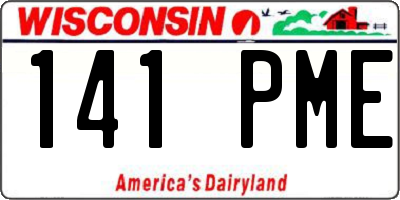 WI license plate 141PME