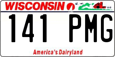 WI license plate 141PMG