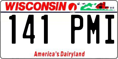 WI license plate 141PMI