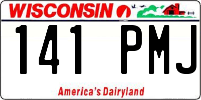 WI license plate 141PMJ
