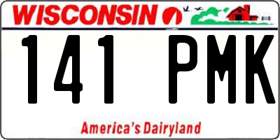 WI license plate 141PMK