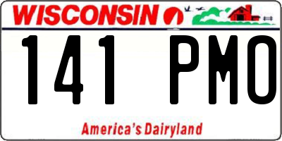 WI license plate 141PMO