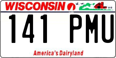 WI license plate 141PMU