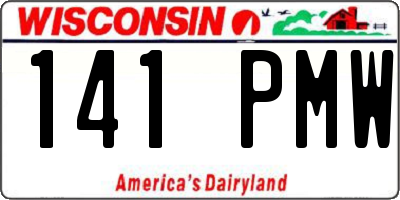 WI license plate 141PMW
