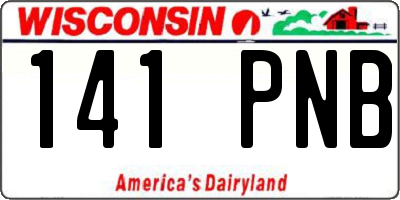 WI license plate 141PNB