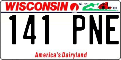 WI license plate 141PNE