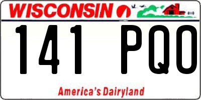 WI license plate 141PQO