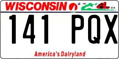 WI license plate 141PQX