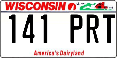 WI license plate 141PRT