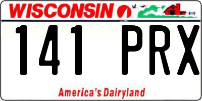 WI license plate 141PRX
