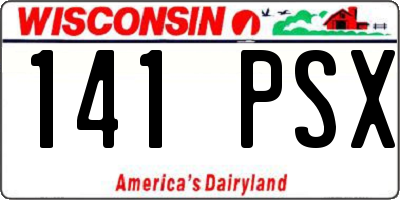WI license plate 141PSX