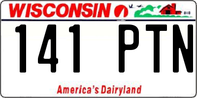 WI license plate 141PTN